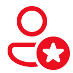 Person and star icon